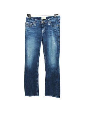 Big Star Maddie Bootcut Jeans Size 29 R Blue Denim Low Rise Distressed Y2K Style